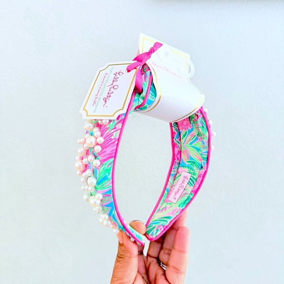 Lilly Pulitzer Pearl Embellished Knotted Headband Coming In Hot